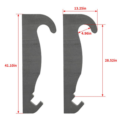 Solidspare 2pcs Steel Quick Attach Bracket 1-1/2" For Cat Fusion Coupler Loader mounts