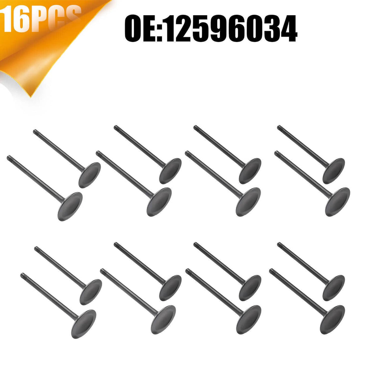 Solidspare 16Pcs Intake Exhaust Valves For 07-17 Chevrolet GM Buick Saturn 2.0L 2.4L Engine