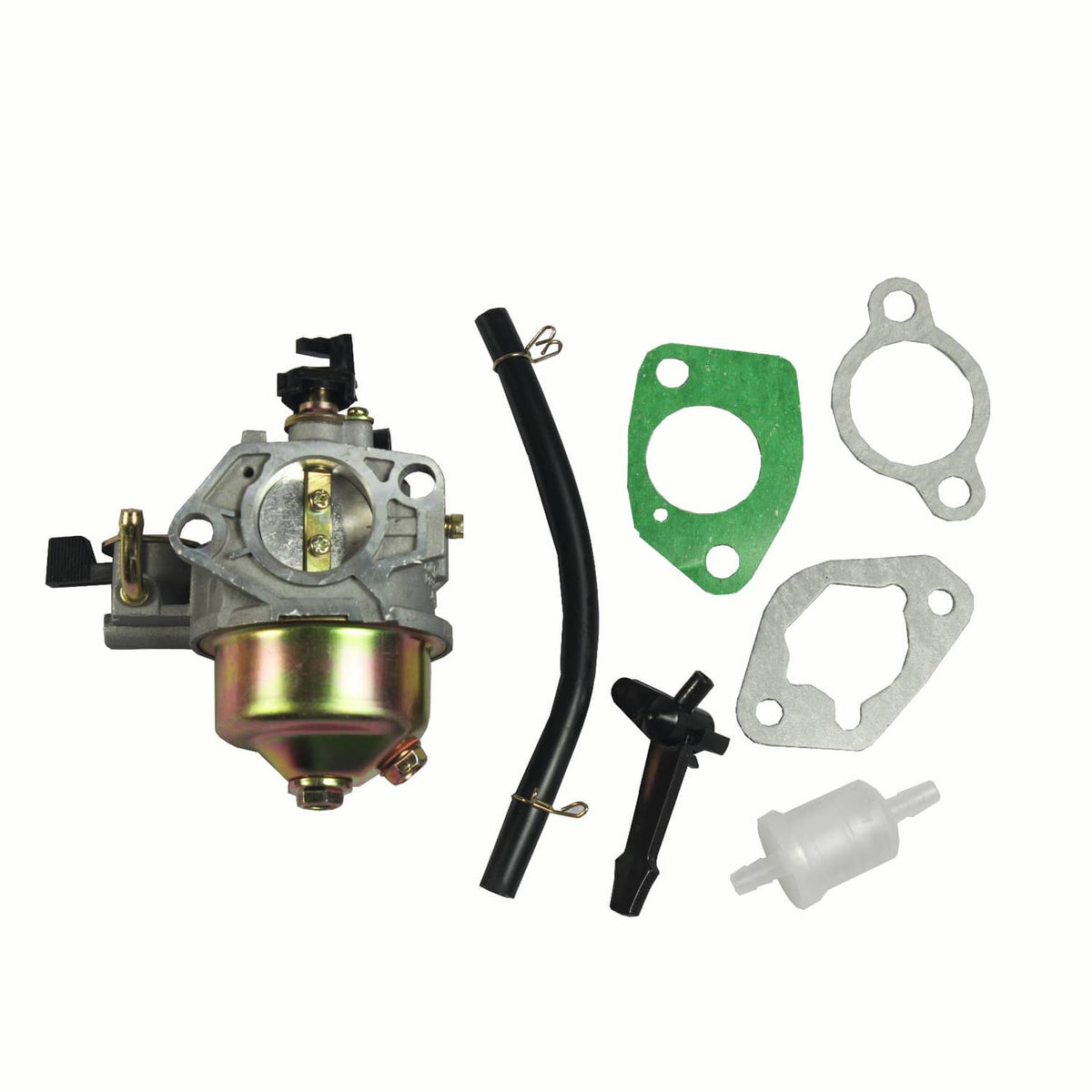 Solidspare Carburetor W/ Fuel Line Fit For Honda  GX390 13hp GX340 11hp 16100-ZF6-V01 Carb