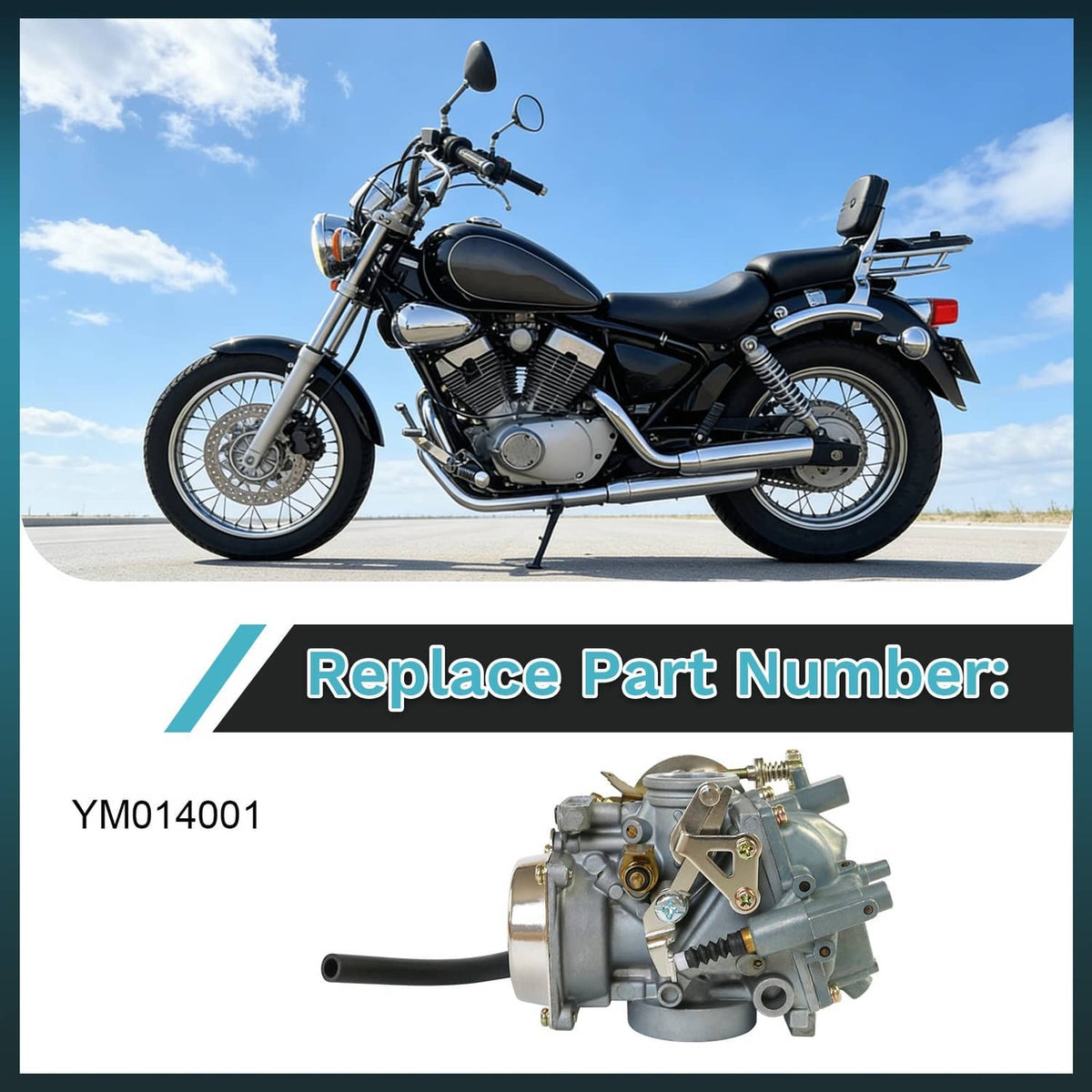 Solidspare Carburetor For Yamaha V Star 250 Virago XV 250 Route 66 XV250 1988-2015 Carb