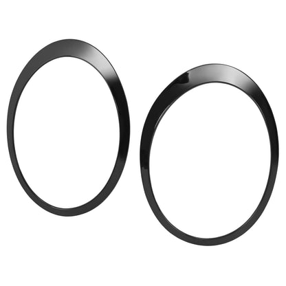 Solid Spare Black Headlight Trims Ring Bezels Cover Pair For Mini Cooper R55 R56 2007-2015