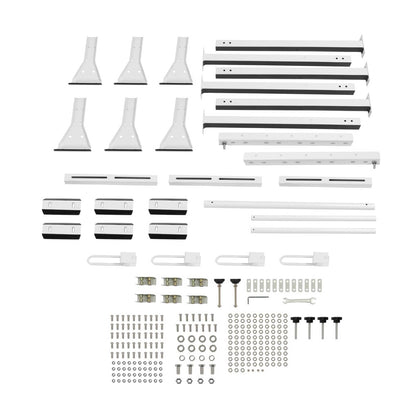 Solid Spare 750 lbs Roof Ladder Rack W/Cargo Roller For Chevy Express Savana 2500/3500 96-23
