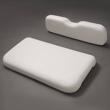 Solidspare White Golf Cart Front Seat Bottom Cushion Backrest For EZGO RXV 2008-Up Models