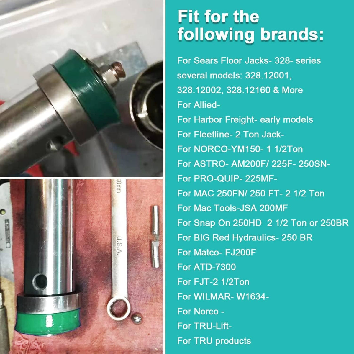 Solid Spare Hydraulic Jack Piston U-Cup Seal Replacement for 2 TON Floor Jack for 328 Series