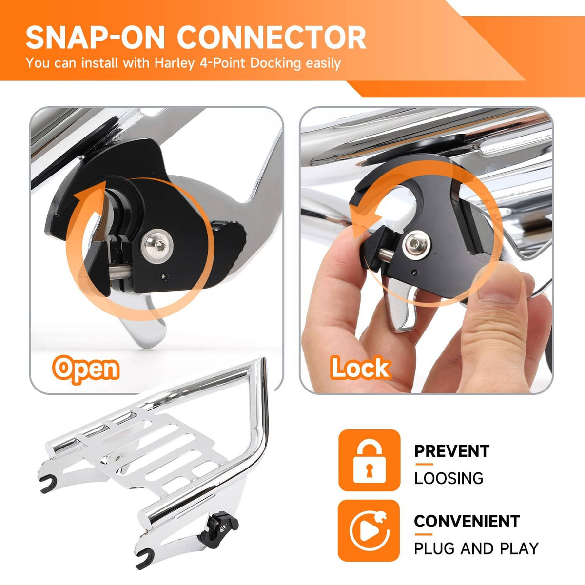 Solidspare Luggage Rack For Harley Road King Street Glide Road Glide Electra Glide 2009+