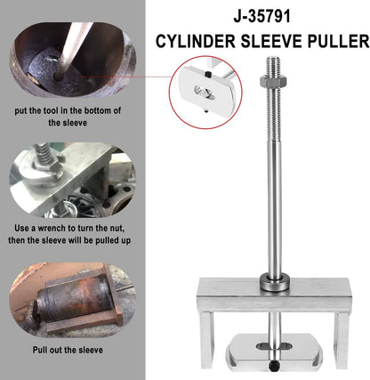 Solidspare J-35791 Cylinder Liner Puller Sleeve Remover Tool for Detroit Diesel DD60 DD50