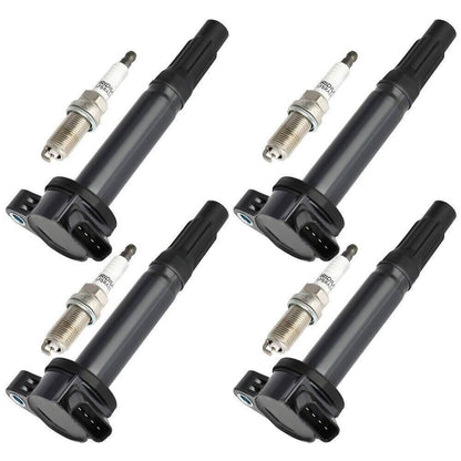 Solidspare 4Pack UF487 Ignition Coil & Spark Plug for Camry Rav4 Avalon Lexus RX350 ES350