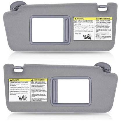Solidspare Gray Sun Visor Set LH Driver & RH Passenger Side For 2005-2015 Toyota Tacoma
