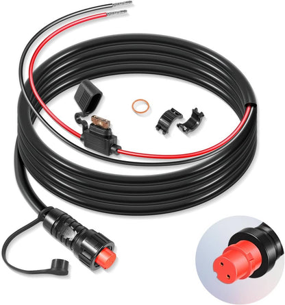 Solidspare Replace for Garmin 010-11425-01 Threaded Power Cable 6ft./1.8m for Garmin GLS