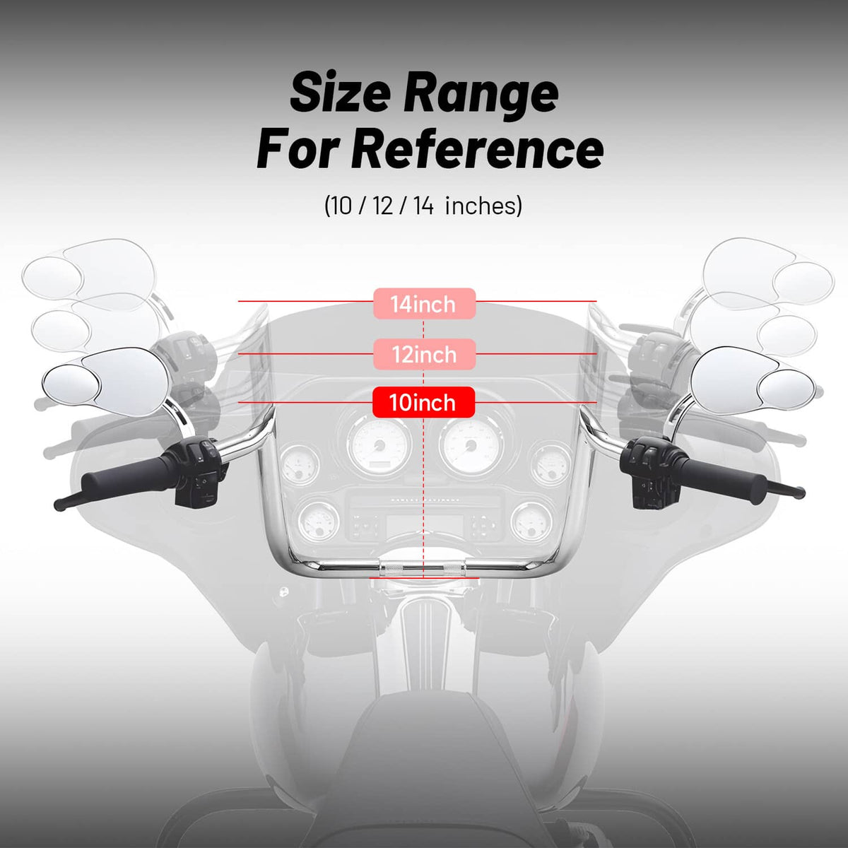 Solidspare Chrome 10" Meathook Ape Handlebars Fit For Harley CVO LIMITED FLHTKSE 2014-2022
