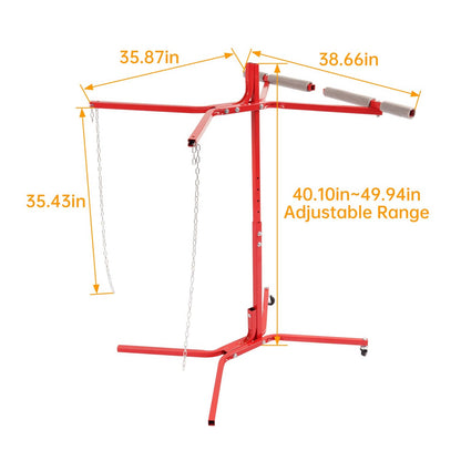 Solid Spare 50'' Bumper Tree Auto Body Door Fender Panel Paint Rack Adjustable Work Stand