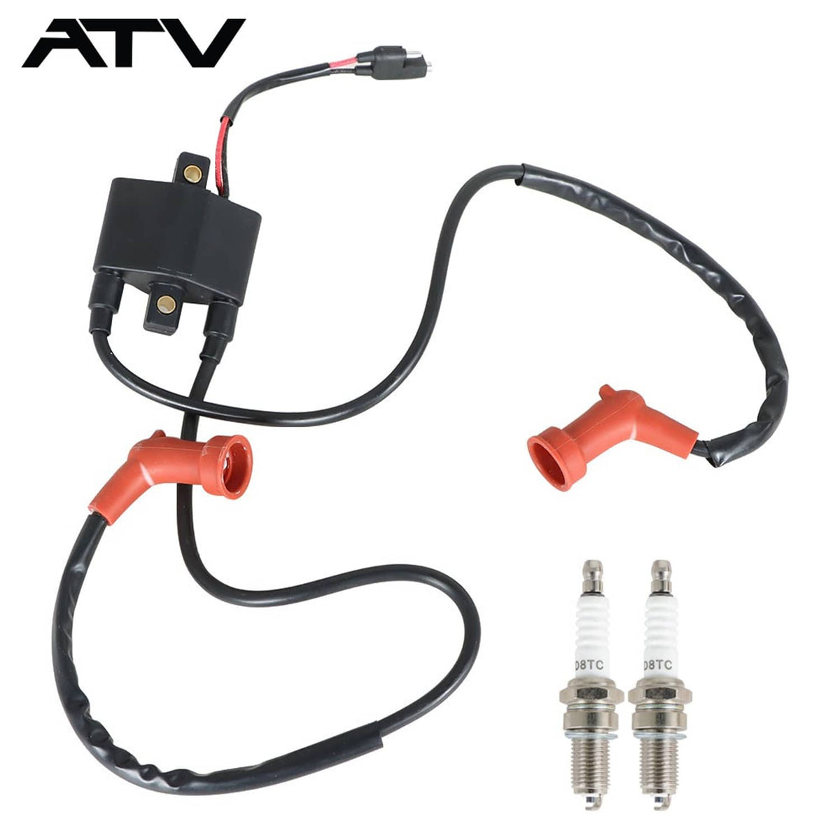 Solidspare Ignition Coil Spark Plug + Cap For Polaris Sportsman 600 04-05 Sportsman 700 06