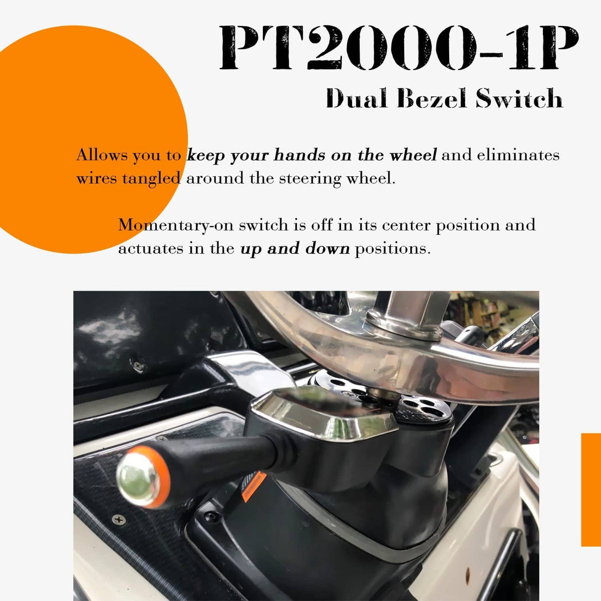 Solidspare PT2000-1P Bezel Control Switch Dua Blinker Trim/Jack Plate for Seastar Hydraulic