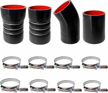 Solidspare Turbo Intercooler CAC Boots Clamp Kit For Ford 6.0L Powerstroke Diesel 2003-2007