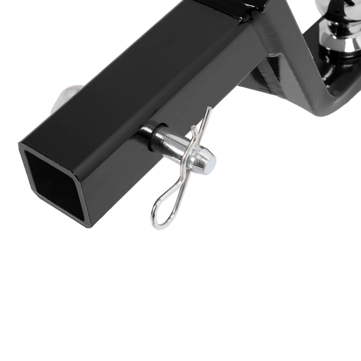 Solid Spare Trailer Hitch Ball Mount with 2" Ball & Pin Fits 2" Receiver 7500 lbs 6"Drop