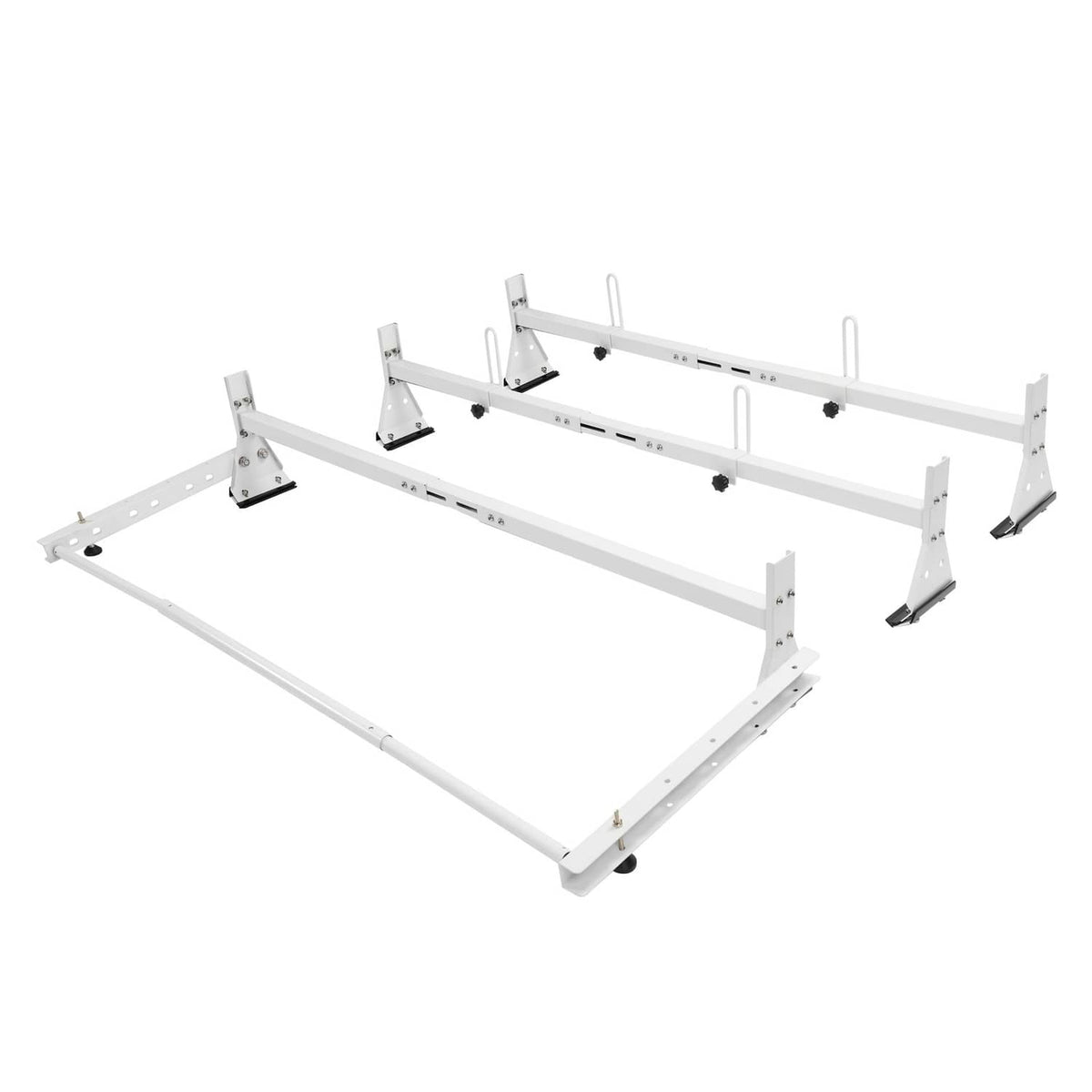 Solid Spare 750 lbs Roof Ladder Rack W/Cargo Roller For Chevy Express Savana 2500/3500 96-23