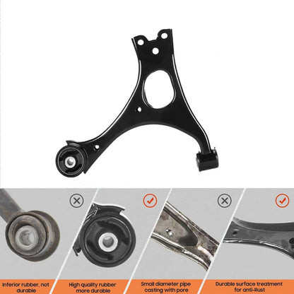 Solidspare 14Pcs Lower Control Arms & Ball Joint Sway Bar Tie Rod For 2006-2011 Honda Civic