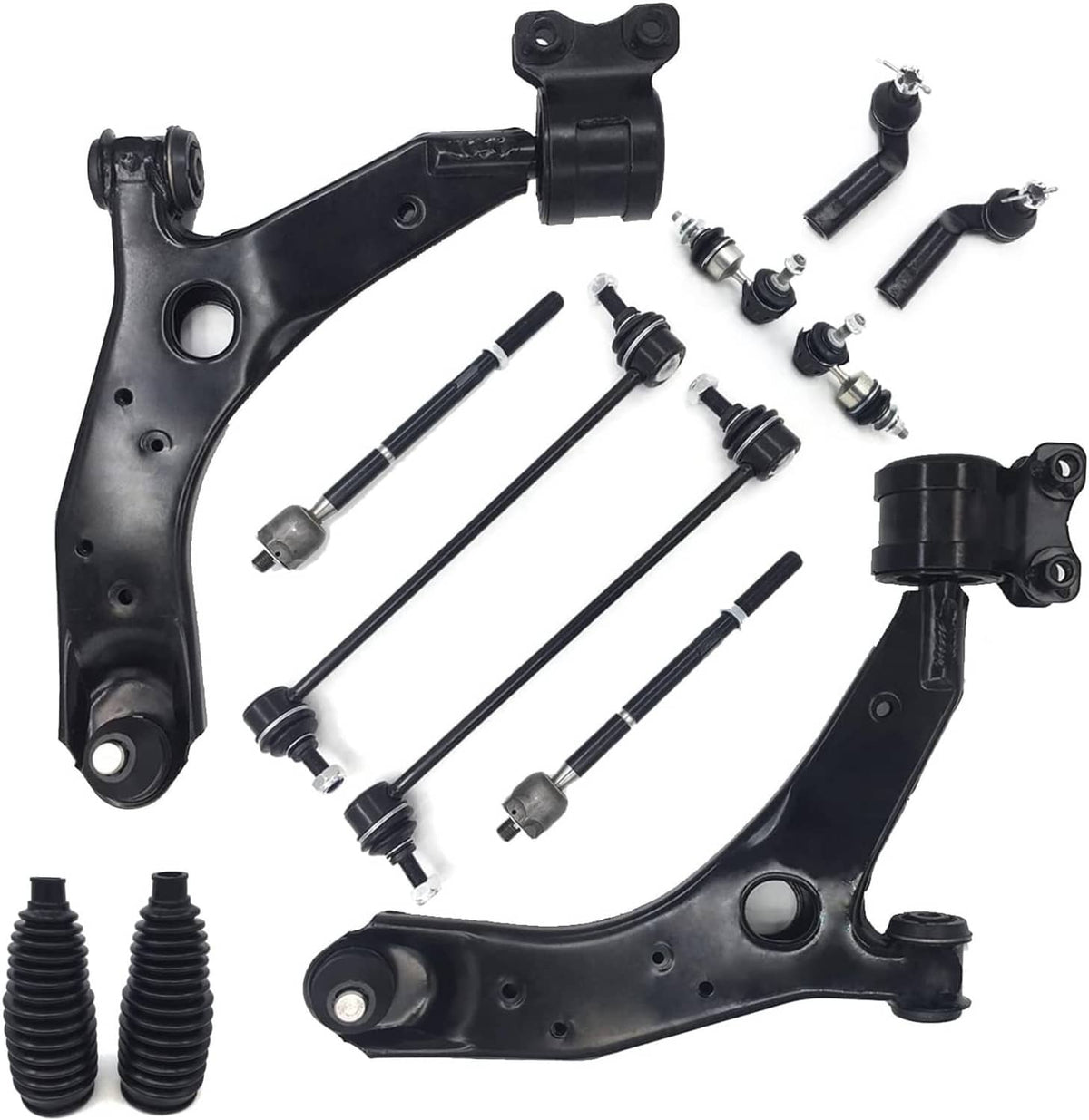 Solidspare 12Pcs Front Lower LH RH Control Arm Set Suspension Kit for 2004-2009 Mazda 3 5