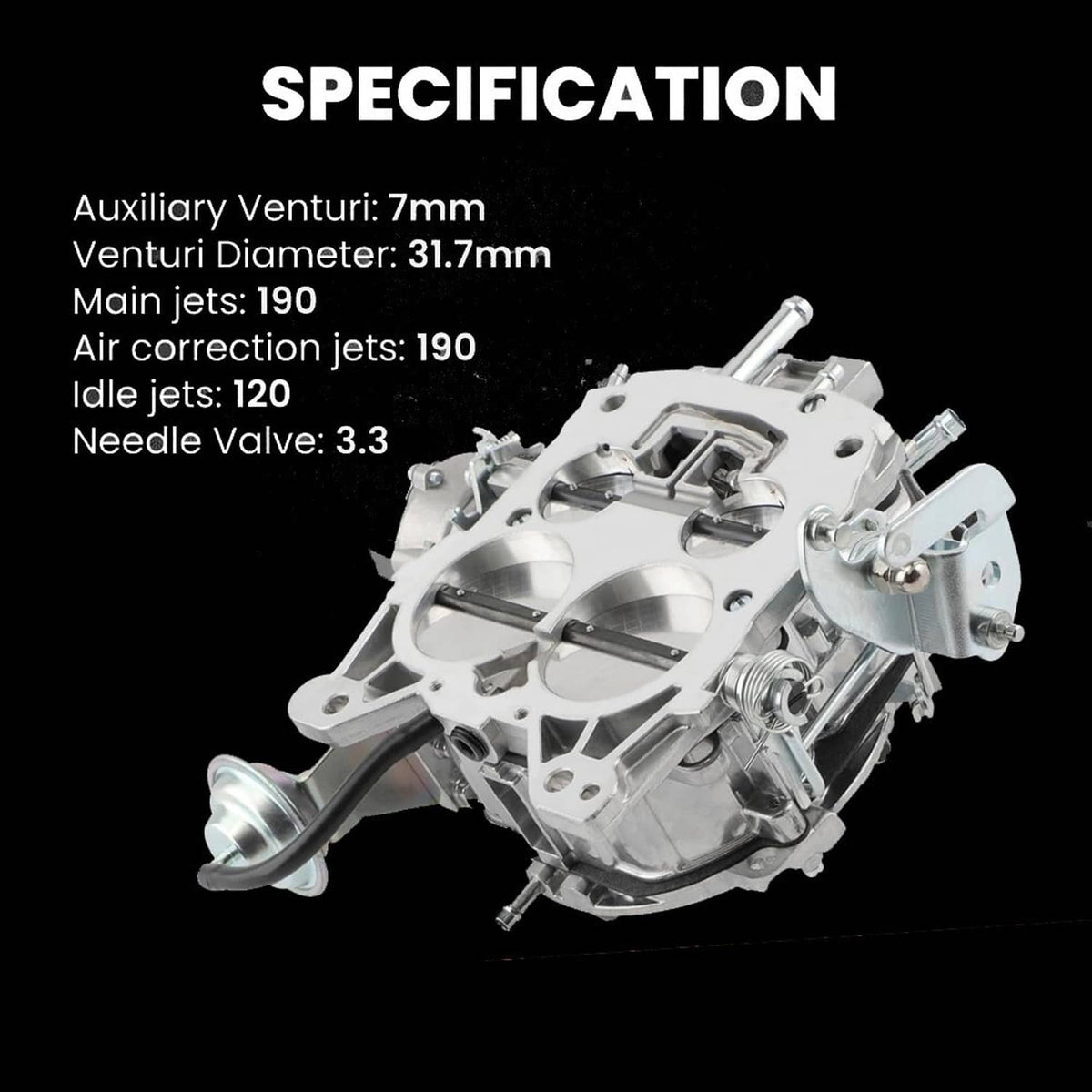 Solidspare 4 Barrel Carburetor Carb For Chevrolet 305 350 Engine Quadrajet 4MV 1906R/1904R