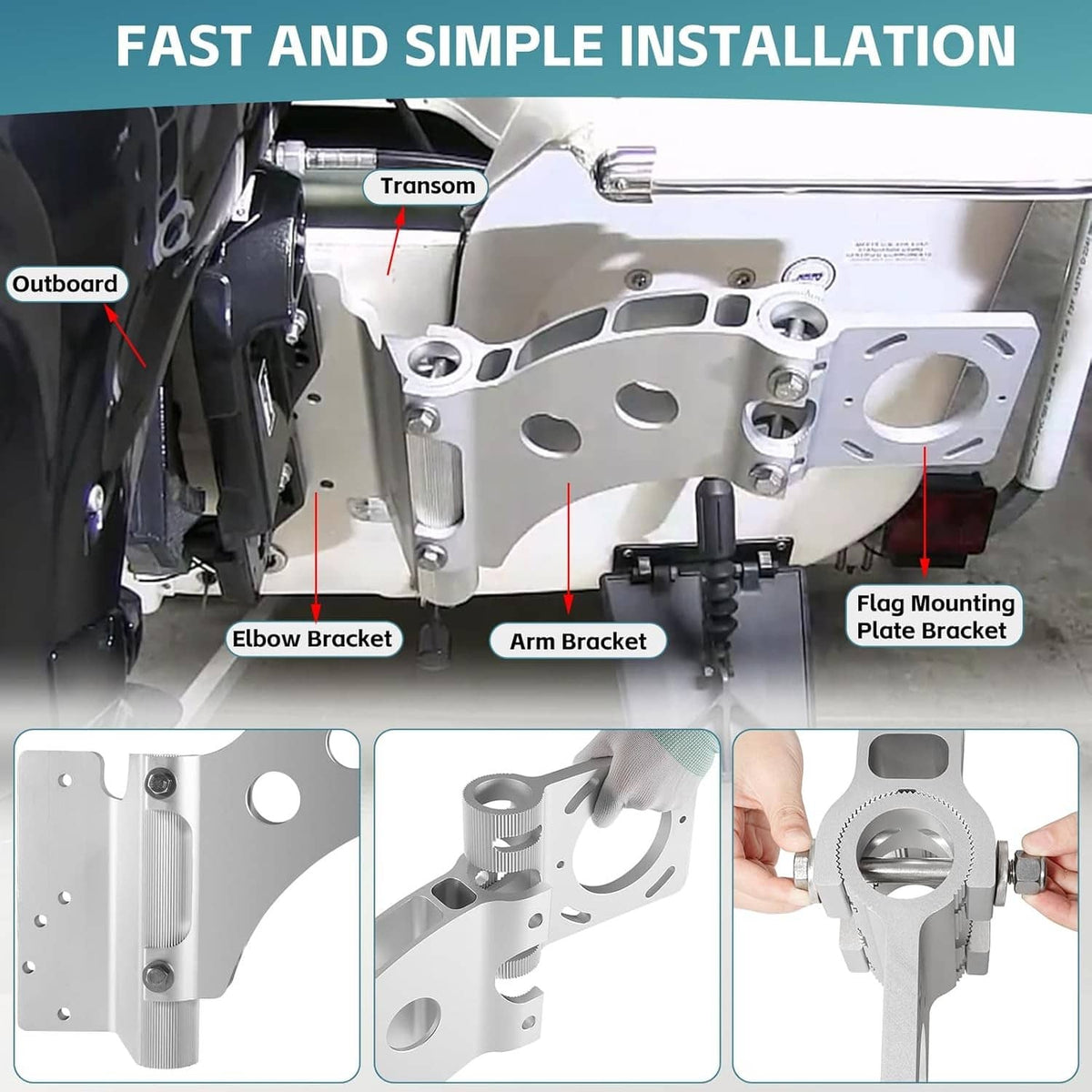 Solid Spare 1810303 Talon Sandwich Adapter Bracket Heavy Duty Talon Mount for Starboard