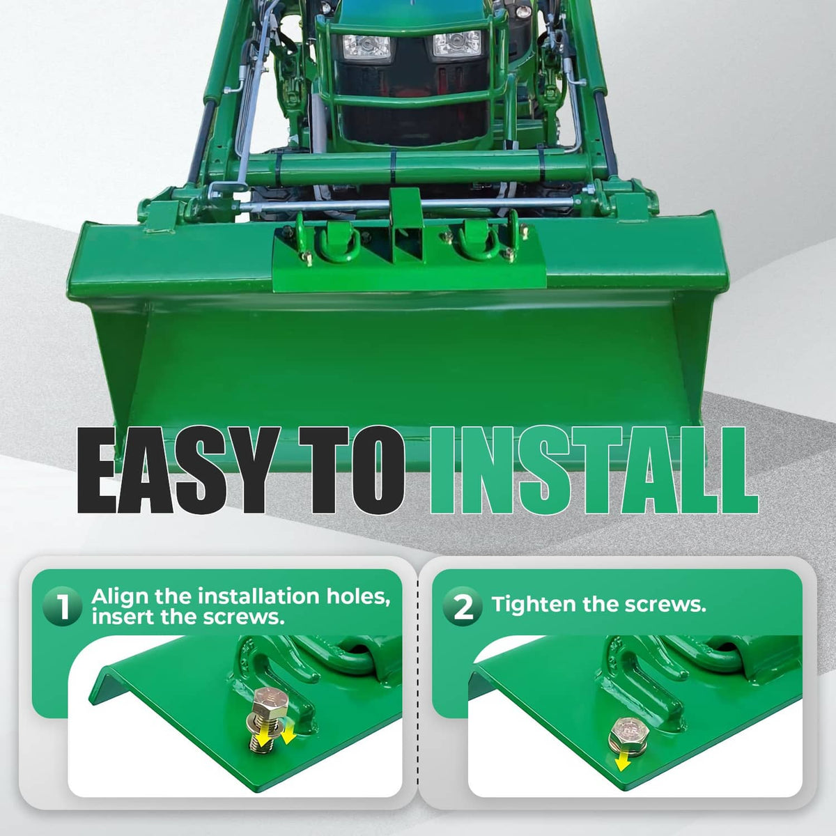 Solidspare 2" Receiver D Rings Grab Hooks  For John Deere 1025R 4100 4110 several models