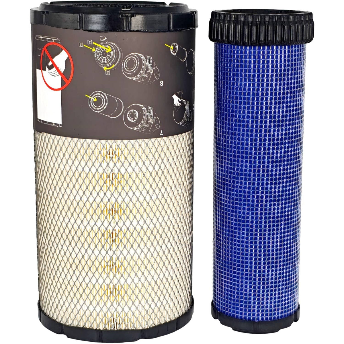 Solid Spare 7386224 7386225 Outer Inner Air Filter Kit Fit for Bobcat T76 T62 T64 T66 T86