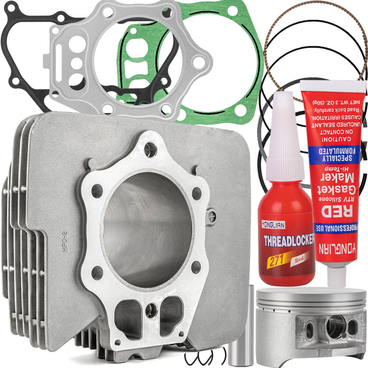 Solidspare Cylinder Piston Gasket Top End Kit For 05-11 Honda Foreman 500 TRX500 FE FM 4X4