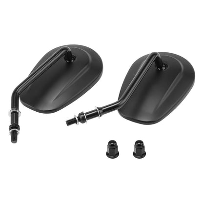 Solidspare Rearview Mirrors Fit For Harley Heritage Softail Deluxe Dyna Fat-Bob Matte Black