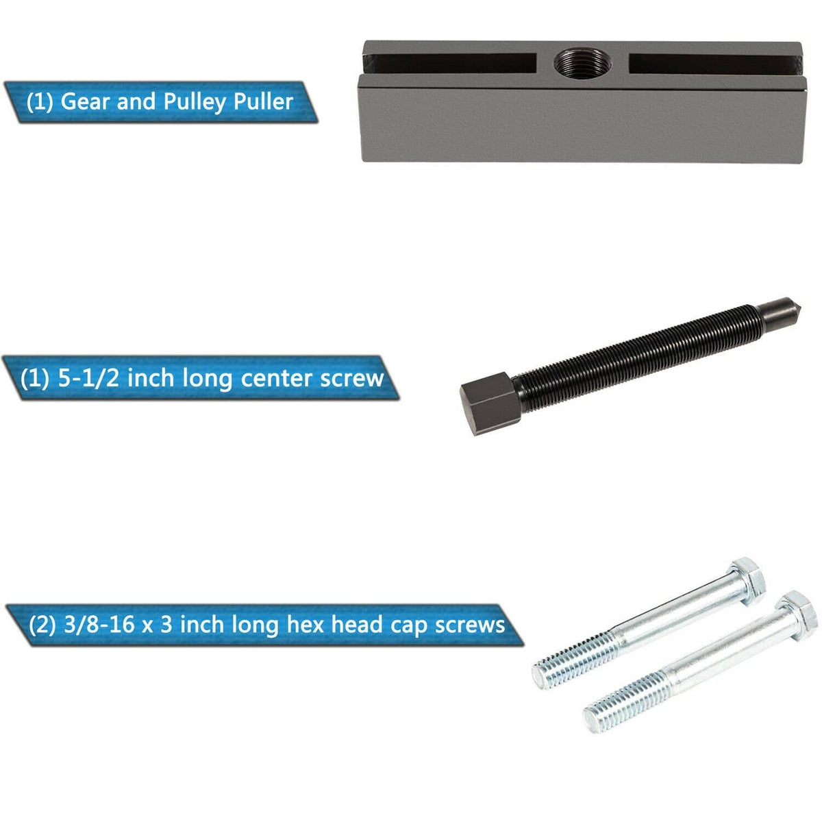 Solid Spare 7393 Gear and Pulley Puller Replace for OTC 7393 with 5-1/2" Long Forcing Screw