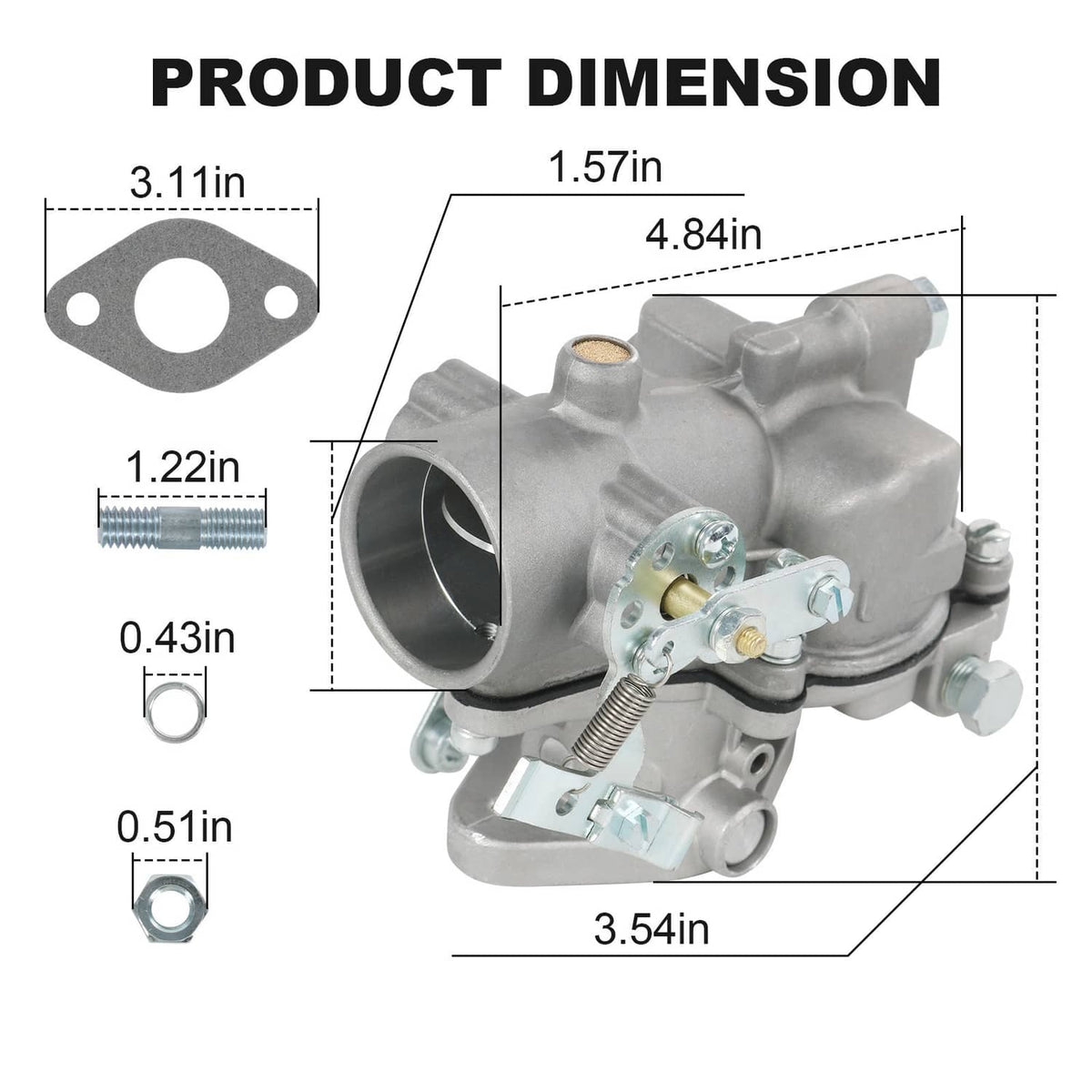 Solidspare NEW Carburetor For Zenith 13805 For Ford 1.6L Clark Bobcat Skid Steer 6598372