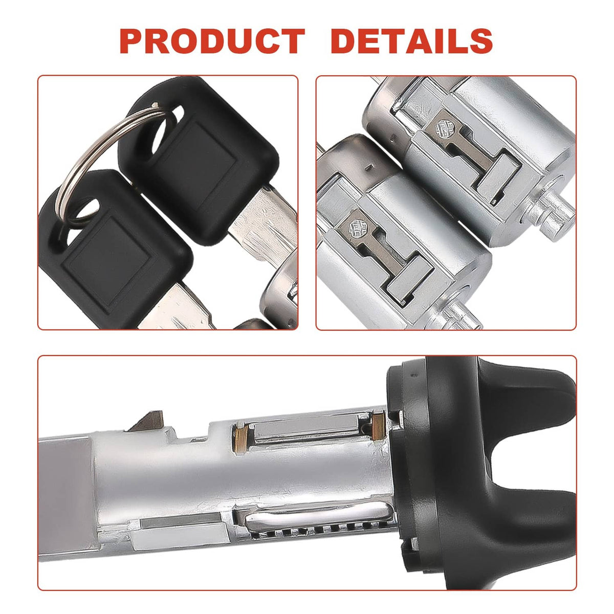 Solidspare Ignition Key Switch Cylinder & Door Lock With Set 2 Keys For Chevy GMC Pickup