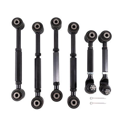 Solidspare 6pcs Rear Upper + Lower Control Toe Camber Arms for 2003-2007 Honda Accord