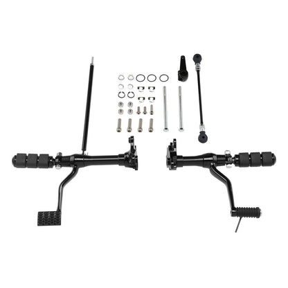 Solidspare Black Forward Controls Foot Pegs Fit for Harley Sportster 883 1200 1991-2003