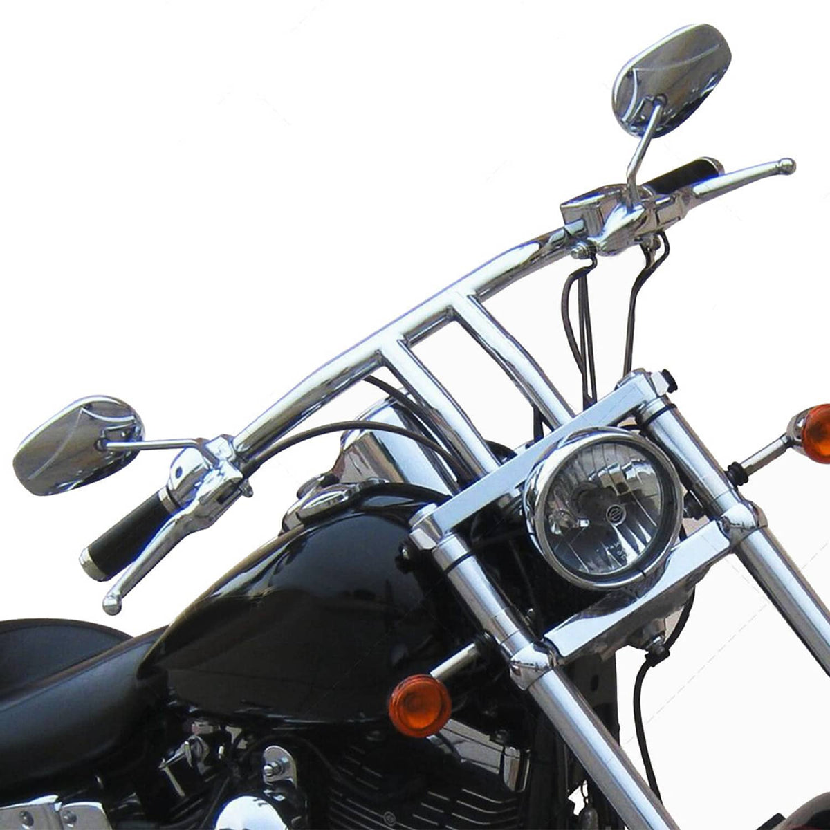 Solidspare 8" Rise Drag Fat T-Bar 1-1/4" Handlebar For Harley Dyna Wide Glide Custom