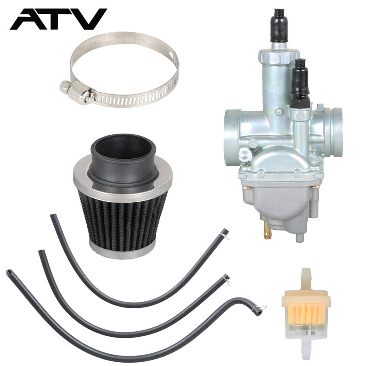 Solidspare Carb & Air Filter For Kawasaki Bayou 220 Carburetor KLF220A Bayou 250 KLF250A