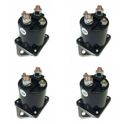 4 Pack- 12 Volt Solenoid for Gas Golf Cart Kart Buggy 4 Terminal OEM Replacement
