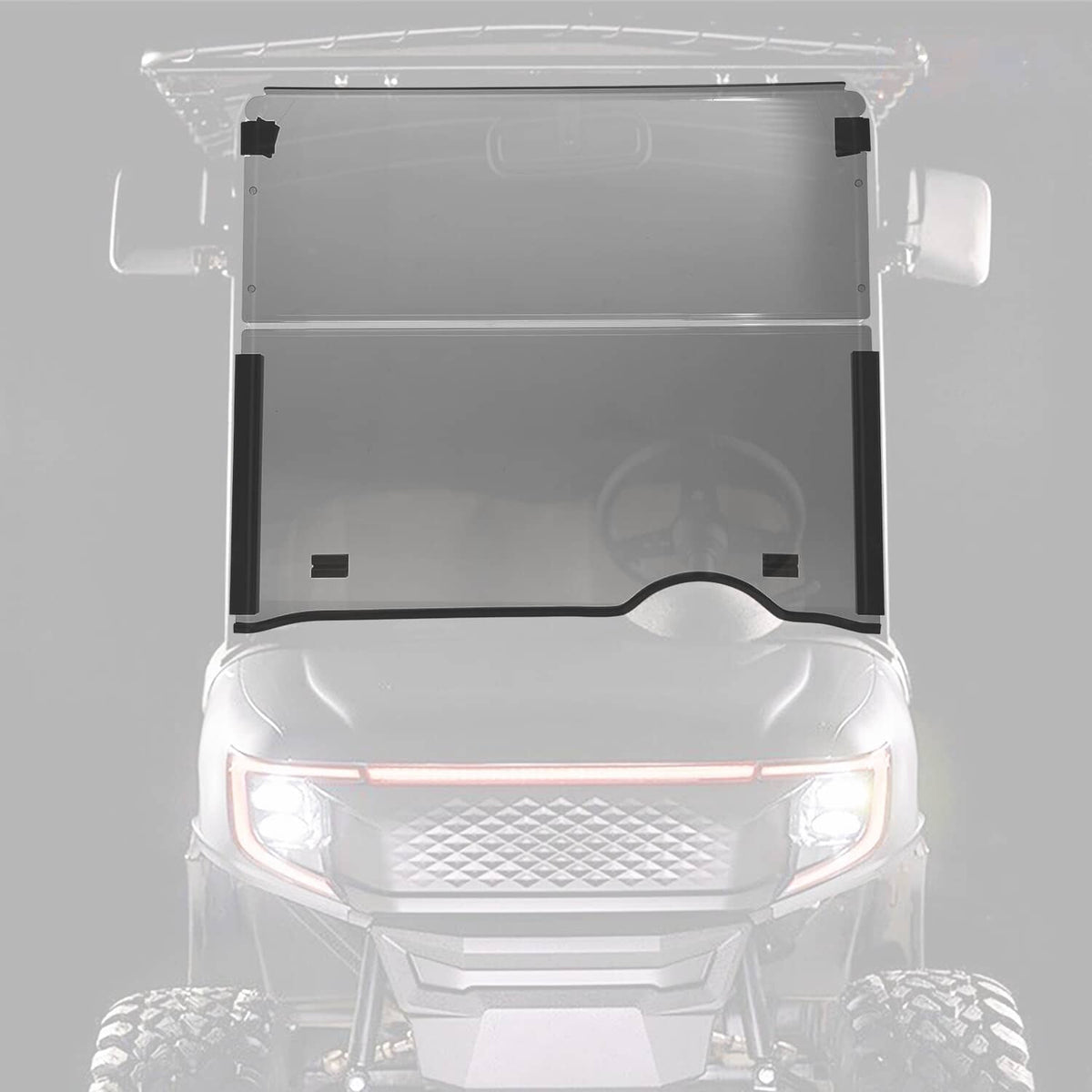 Solidspare Fits for EZGO RXV Front Tinted Full Windshield Windscreen 2008-UP Folding Style