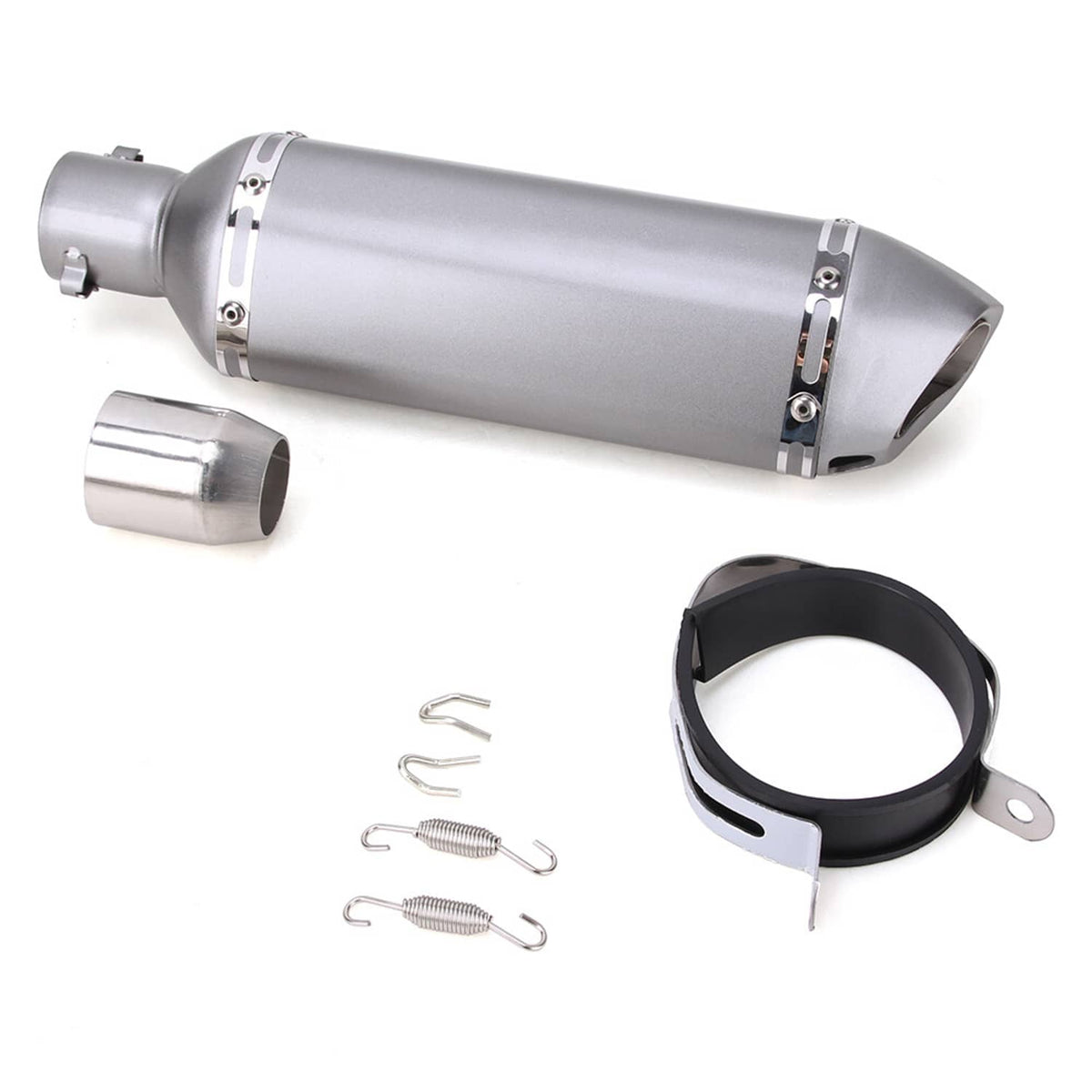 Solidspare Motorcycle Titanium 38-51mm Exhaust Muffler Pipe Removable Pit Dirt Street Bike