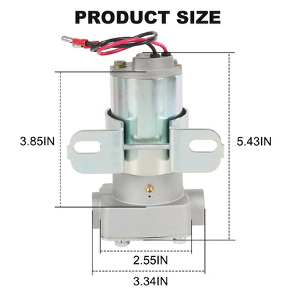 Solidspare 14 PSI Electric Fuel Pump Race Pump 140 GPH Street/Strip Carbureted FIT 12-815-1