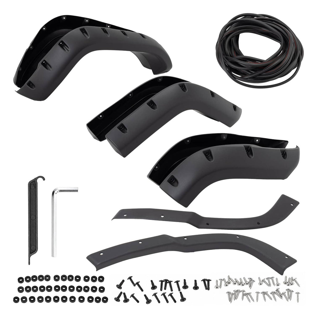 Solidspare Front Rear Fender Flares Kits For 1984-2001 Jeep Cherokee XJ(4DR) Sport Utility