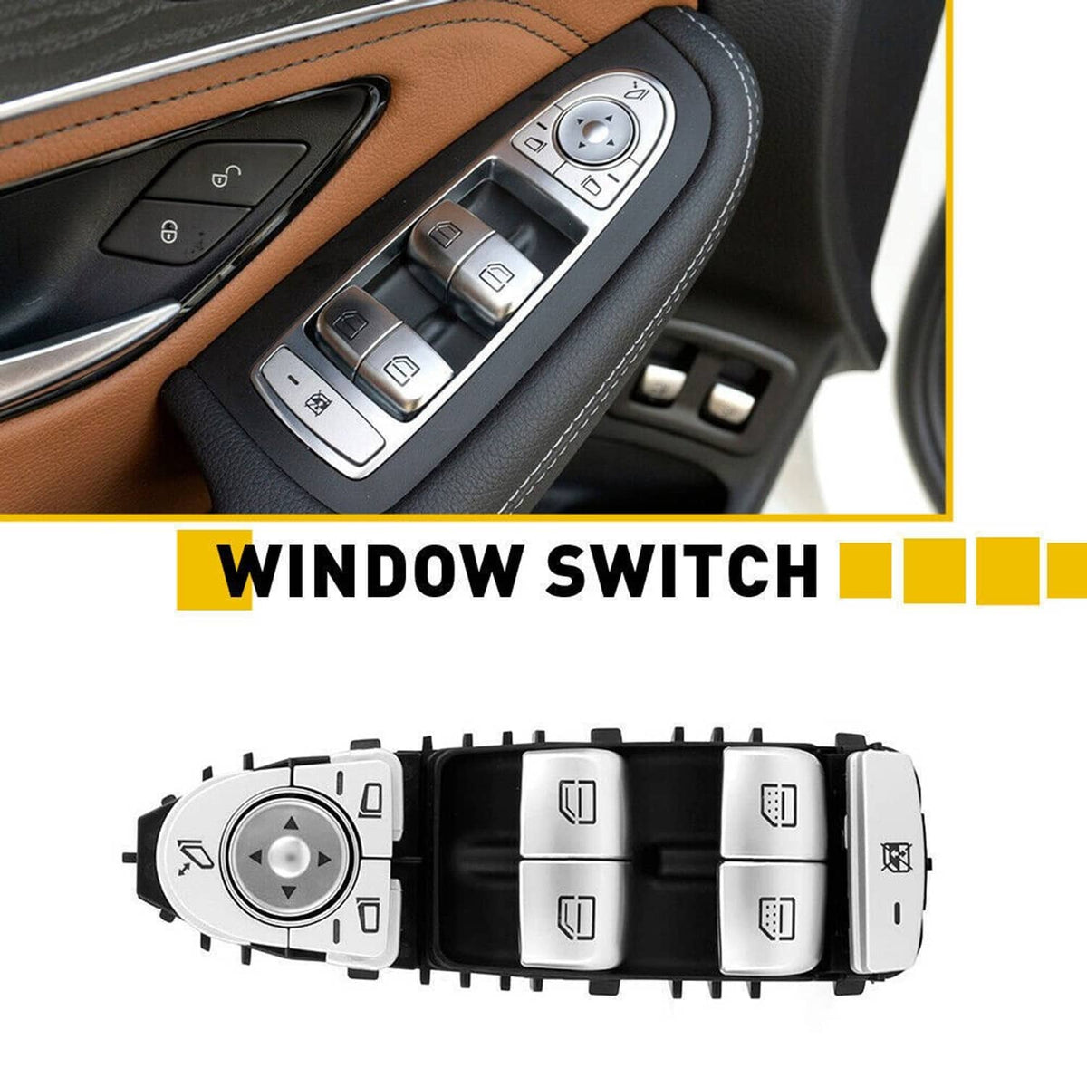 Solidspare 2229056800 Power Window Master Control Switch For Mercedes Benz C300 C63 W205