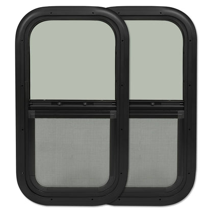 Solidspare 2 Pack 12"L x 22"W Wall Vertical Sliding RV Window Cargo Trailer W/Trim Kit