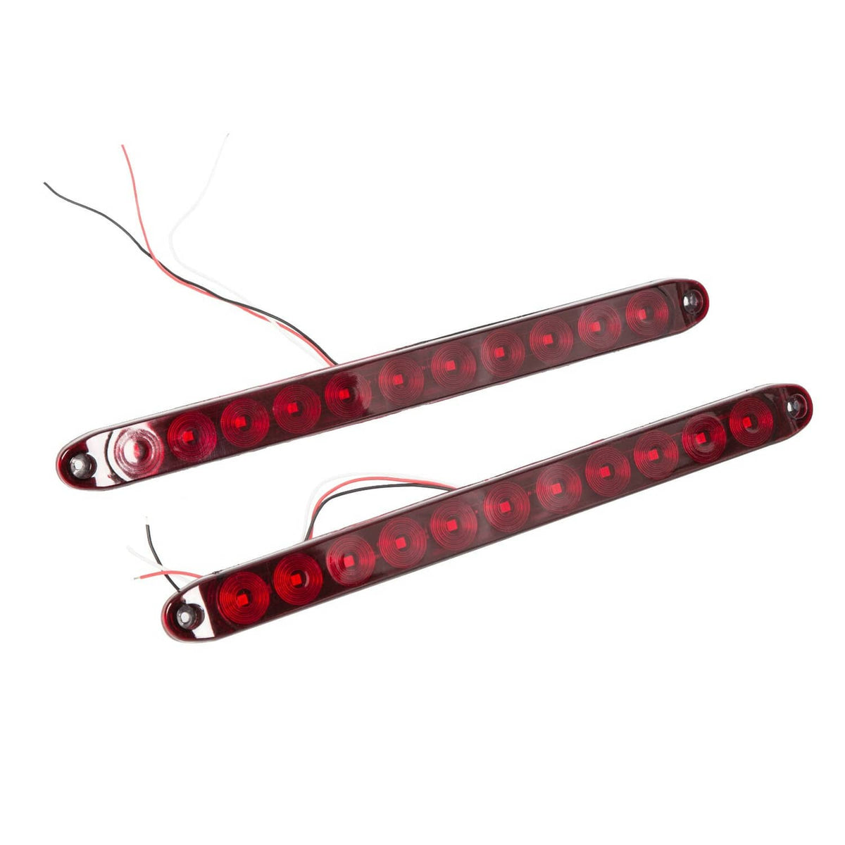 Solidspare 4X 16" 11 LED Red Truck Trailer Light Bar Stop Turn Tail Brake Light Strip Kit