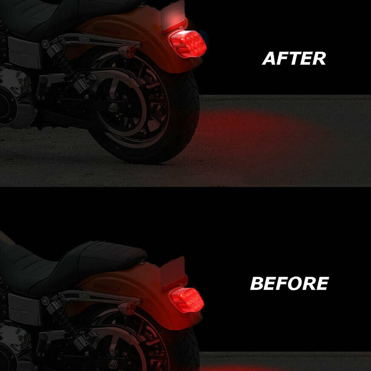 Solidspare Led Rear Tail Light Brake Smoke for Harley Touring Glide Dyna Softail Sportster