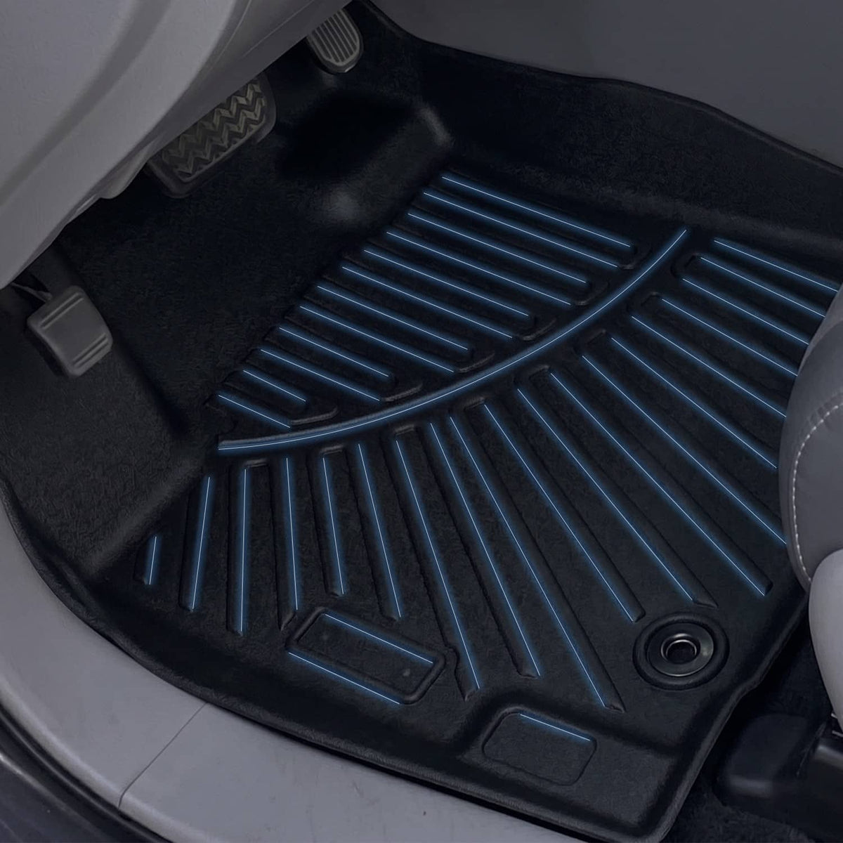 Solidspare Floor Mats Accessories for Toyota Highlander 2008-2013 (Non Hybrid) TPE Black