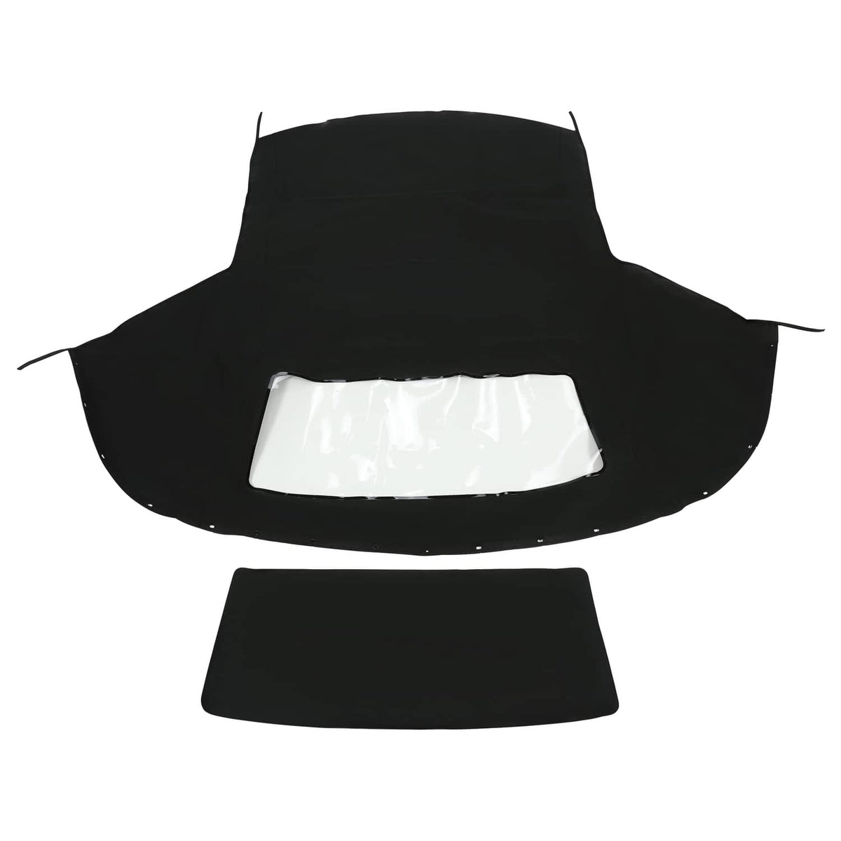 Solid Spare For 1994-2002 Chevrolet Camaro Black Convertible Soft Top & Plastic Window