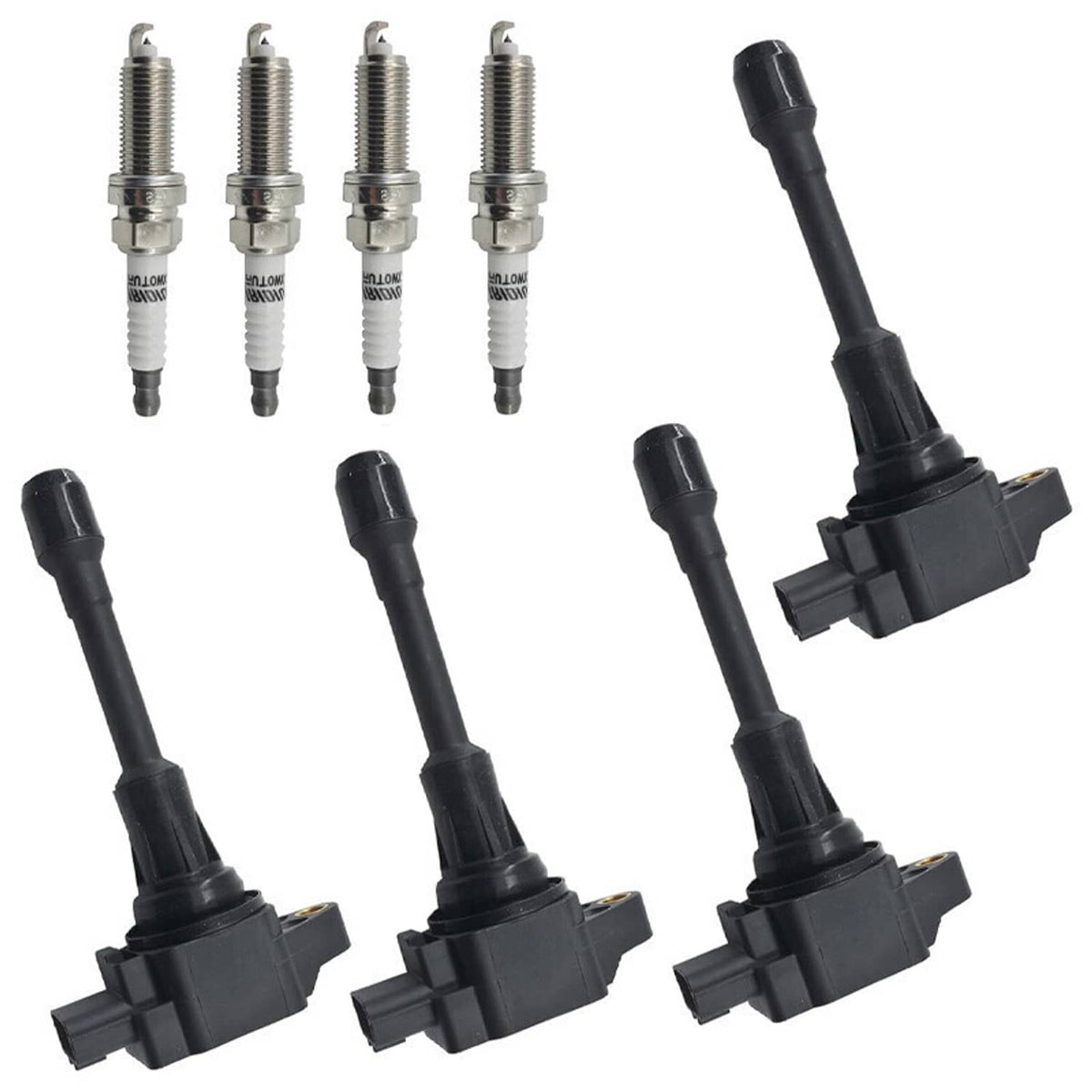 Solidspare 4 UF549 For Nissan Altima Sentra rogue versa Spark Plugs and Ignition Coil packs