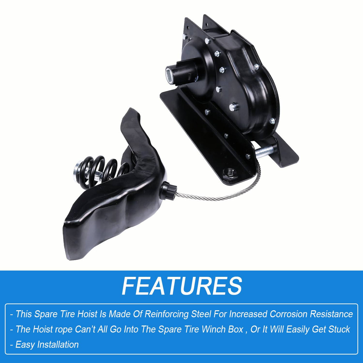 Solidspare 924-526 Spare Tire Carrier Wheel Hoist Winch For 1997-2003 Ford F150 F250 Pickup