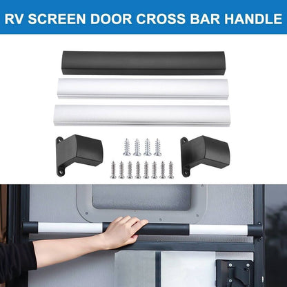 Solidspare Universal RV Screen Door Cross Bar Handle Adjustable Widths For Camper Trailer
