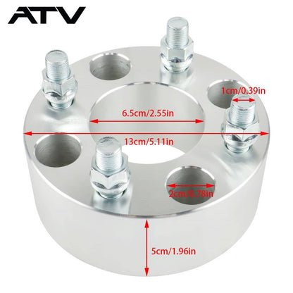 Solidspare 4Pcs 2" Wheel Spacers 4x4 4x101.6 1/2"x20 For Golf Carts  GO GO Club Cars